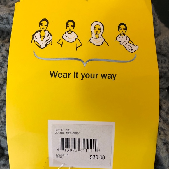 NEW Modena Loop Scarf, Gray - Picture 4 of 4